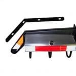 Tire chain hanger with mud flap mounting bracket, LH