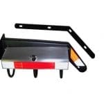 Tire chain hanger with mud flap mounting bracket, RH