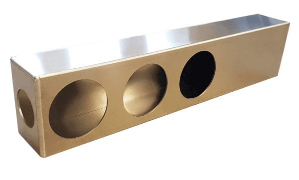 Aluiminum Triple Tail Light Box With Side Marker, 28"