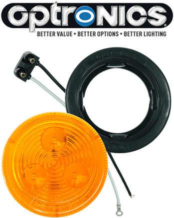LED 2.5" Amber Light Kit with Plug & Grommet