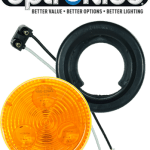 LED 2" Amber Light Kit with Plug & Grommet