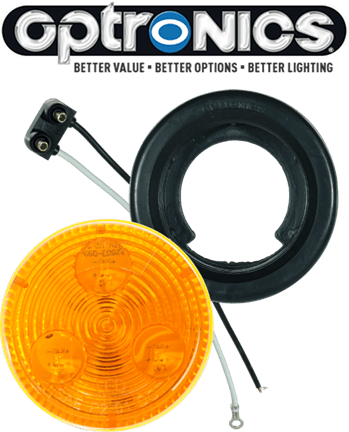 LED 2" Amber Light Kit with Plug & Grommet