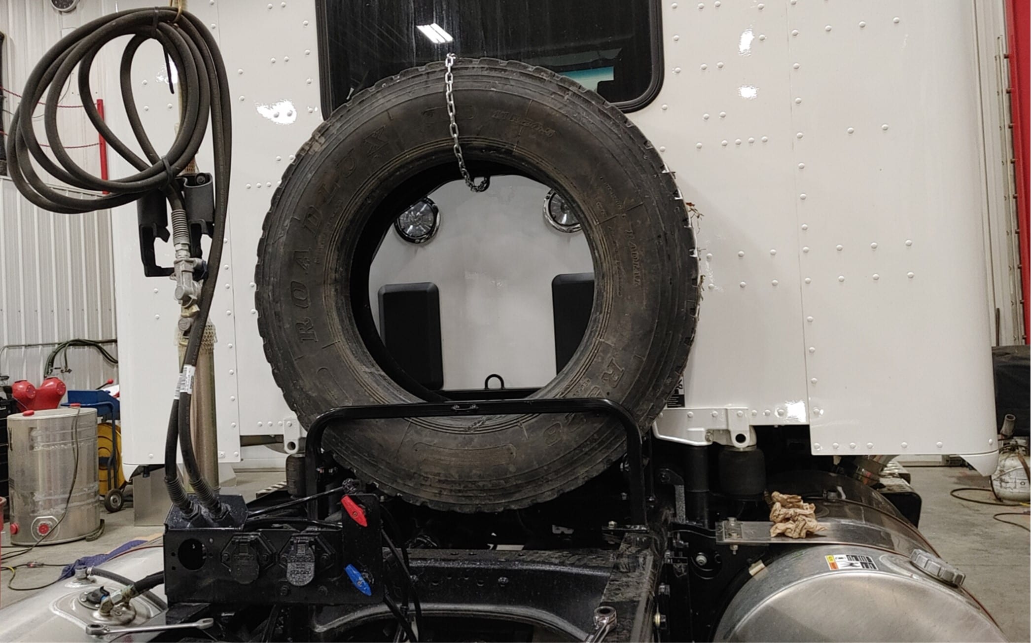 Spare Tire Carrier for Semi-Trucks