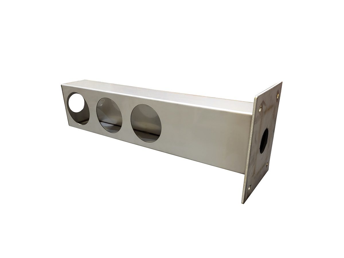 Stainless Steel Triple Tail Light Box With Mounting Base