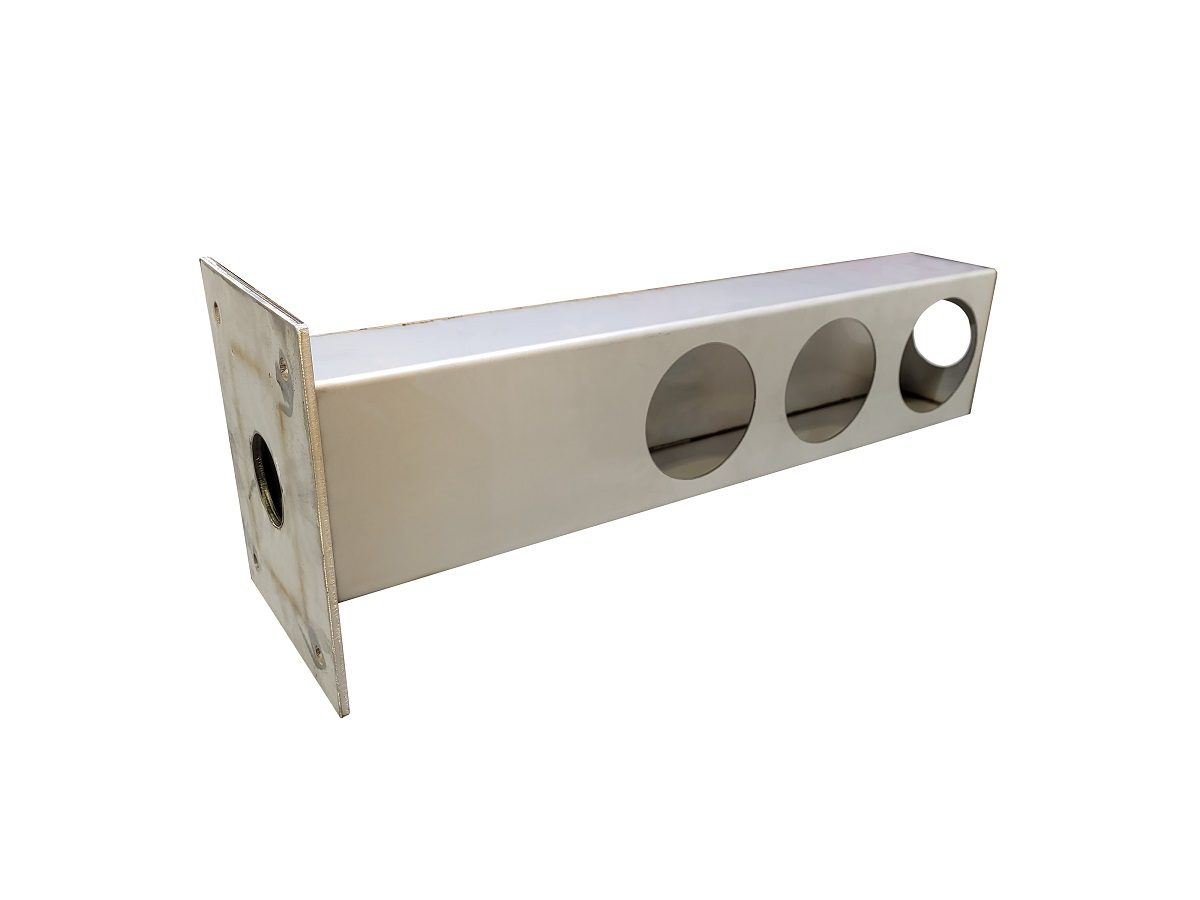 Stainless Steel Triple Tail Light Box With Mounting Base