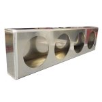Aluminum Quadruple 4 Inch Round Tail Light Box