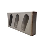 Stainless Steel Triple Angle Oval Light Box - RH