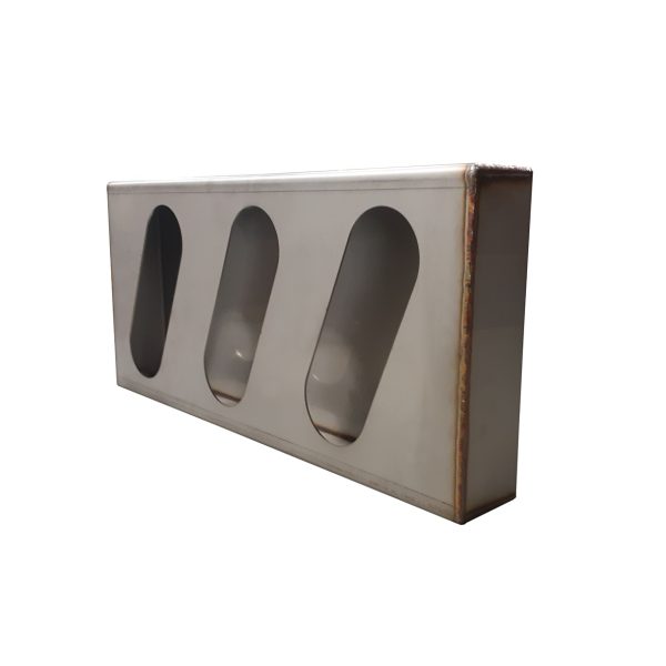 Stainless Steel Triple Angle Oval Light Box - RH